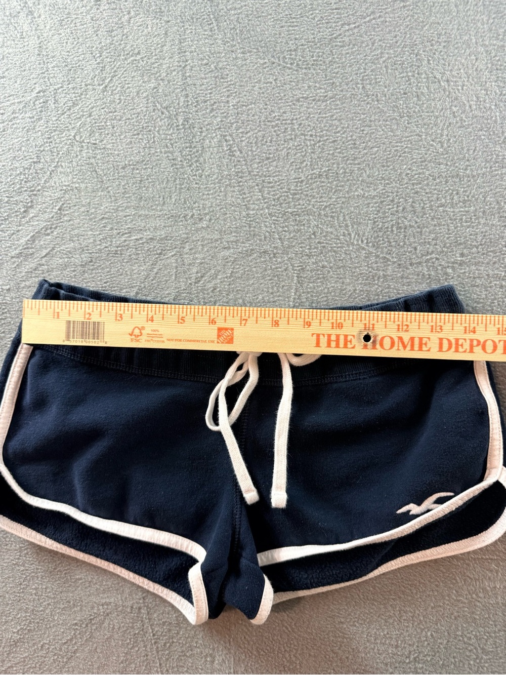Hollister - Navy Lounge Shorts with White Trim - Picture 3 of 5
